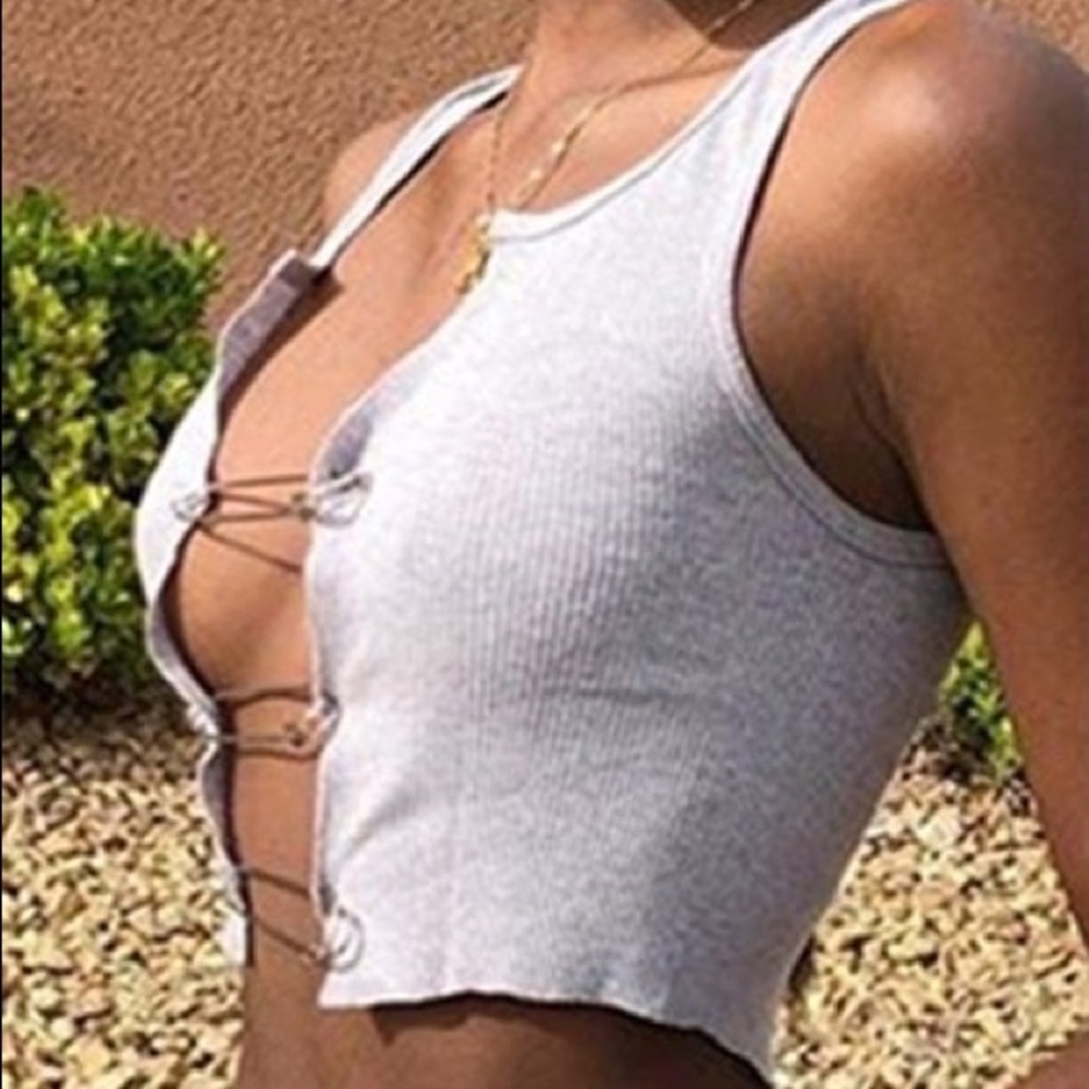 Safety Pin Crop Top